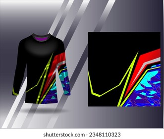 Sports jersey and tshirt template sports design for football racing gaming jersey vector
