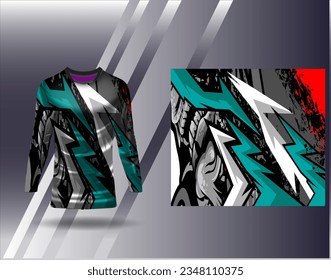 Sports jersey and tshirt template sports design for football racing gaming jersey vector