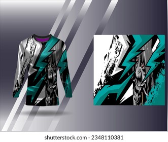 Sports jersey and tshirt template sports design for football racing gaming jersey vector