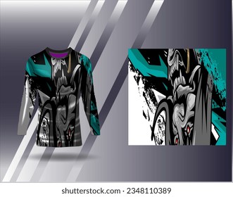 Sports jersey and tshirt template sports design for football racing gaming jersey vector