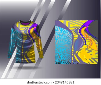 Sports jersey and tshirt template sports design for football racing gaming jersey vector