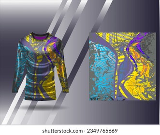 Sports jersey and tshirt template sports design for football racing gaming jersey vector