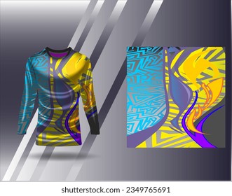 Sports jersey and tshirt template sports design for football racing gaming jersey vector