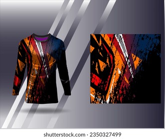 Sports jersey and tshirt template sports design for football racing gaming jersey vector