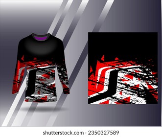 Sports jersey and tshirt template sports design for football racing gaming jersey vector