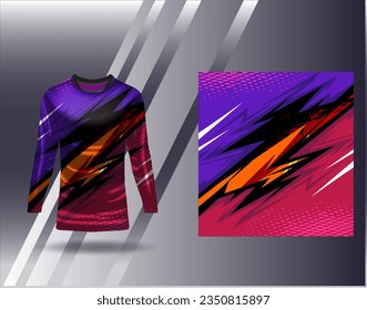 Sports jersey and tshirt template sports design for football racing gaming jersey vector