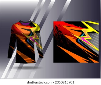 Sports jersey and tshirt template sports design for football racing gaming jersey vector