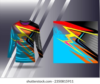 Sports jersey and tshirt template sports design for football racing gaming jersey vector