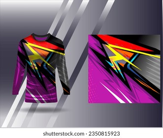 Sports jersey and tshirt template sports design for football racing gaming jersey vector