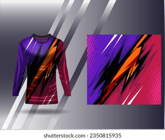 Sports jersey and tshirt template sports design for football racing gaming jersey vector