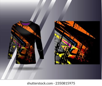 Sports jersey and tshirt template sports design for football racing gaming jersey vector