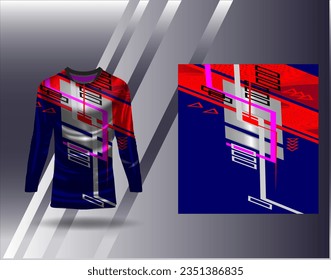 Sports jersey and tshirt template sports design for football racing gaming jersey vector