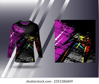 Sports jersey and tshirt template sports design for football racing gaming jersey vector