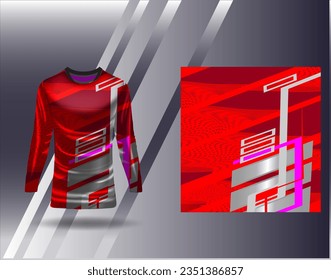 Sports jersey and tshirt template sports design for football racing gaming jersey vector