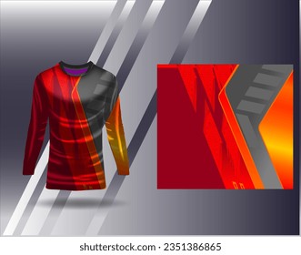 Sports jersey and tshirt template sports design for football racing gaming jersey vector