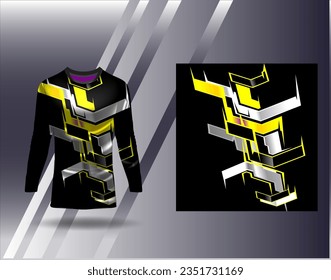 Sports jersey and tshirt template sports design for football racing gaming jersey vector