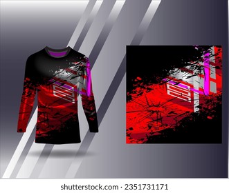 Sports jersey and tshirt template sports design for football racing gaming jersey vector