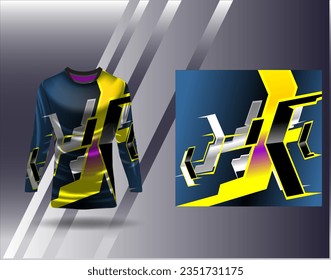 Sports jersey and tshirt template sports design for football racing gaming jersey vector