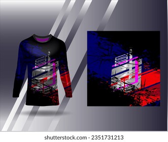 Sports jersey and tshirt template sports design for football racing gaming jersey vector