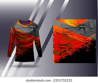 Sports jersey and tshirt template sports design for football racing gaming jersey vector