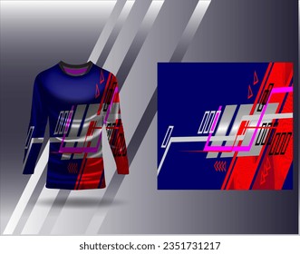 Sports jersey and tshirt template sports design for football racing gaming jersey vector