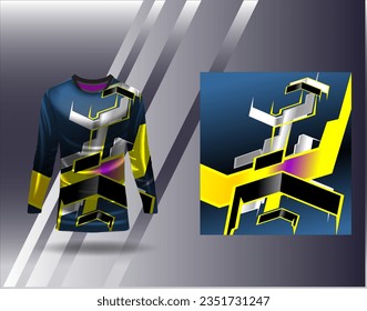 Sports jersey and tshirt template sports design for football racing gaming jersey vector