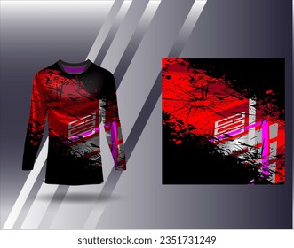 Sports jersey and tshirt template sports design for football racing gaming jersey vector