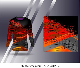 Sports jersey and tshirt template sports design for football racing gaming jersey vector