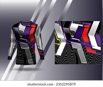 Sports jersey and tshirt template sports design for football racing gaming jersey vector