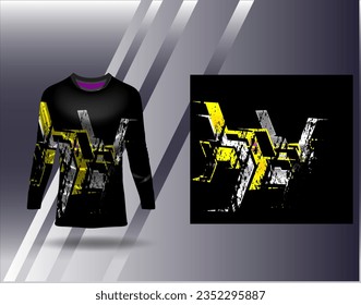 Sports jersey and tshirt template sports design for football racing gaming jersey vector