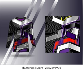 Sports jersey and tshirt template sports design for football racing gaming jersey vector