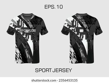 Sports jersey and t-shirt template sports jersey design vector. Sports design for football, racing, gaming jersey
