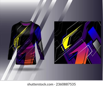 Sports jersey and tshirt template sports design for football racing gaming jersey vector