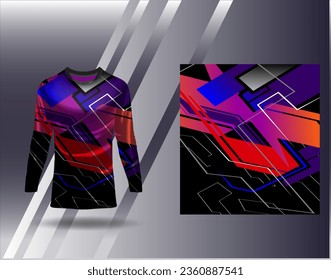 Sports jersey and tshirt template sports design for football racing gaming jersey vector