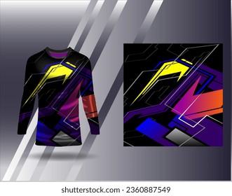 Sports jersey and tshirt template sports design for football racing gaming jersey vector