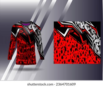 Sports jersey and tshirt template sports design for football racing gaming jersey vector