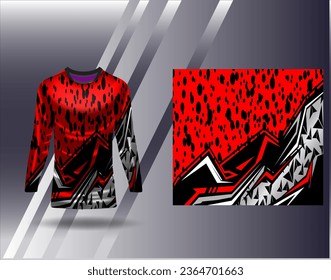 Sports jersey and tshirt template sports design for football racing gaming jersey vector