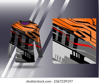 Sports jersey and tshirt template sports design for football racing gaming jersey vector	