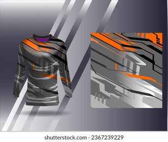 Sports jersey and tshirt template sports design for football racing gaming jersey vector	