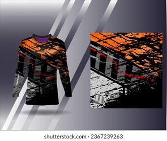 Sports jersey and tshirt template sports design for football racing gaming jersey vector	