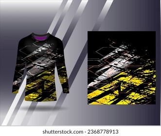 Sports jersey and tshirt template sports design for football racing gaming jersey vector