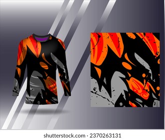 Sports jersey and tshirt template sports design for football racing gaming jersey vector
