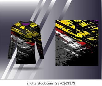 Sports jersey and tshirt template sports design for football racing gaming jersey vector