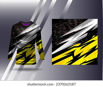 Sports jersey and tshirt template sports design for football racing gaming jersey vector