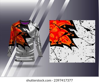 Sports jersey and tshirt template sports design for football racing gaming jersey vector
