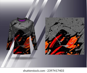 Sports jersey and tshirt template sports design for football racing gaming jersey vector