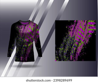 Sports jersey and tshirt template sports design for football racing gaming jersey vector