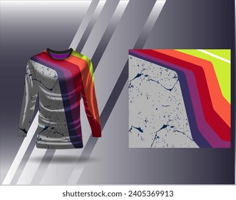 Sports jersey and tshirt template sports design for football racing gaming jersey vector