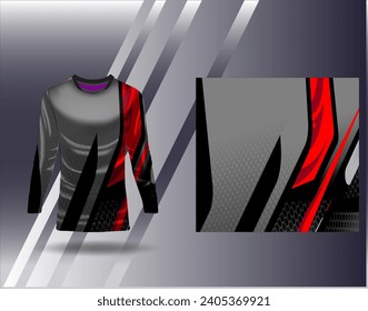 Sports jersey and tshirt template sports design for football racing gaming jersey vector