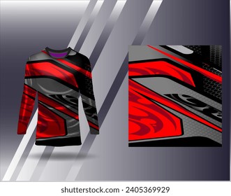 Sports jersey and tshirt template sports design for football racing gaming jersey vector